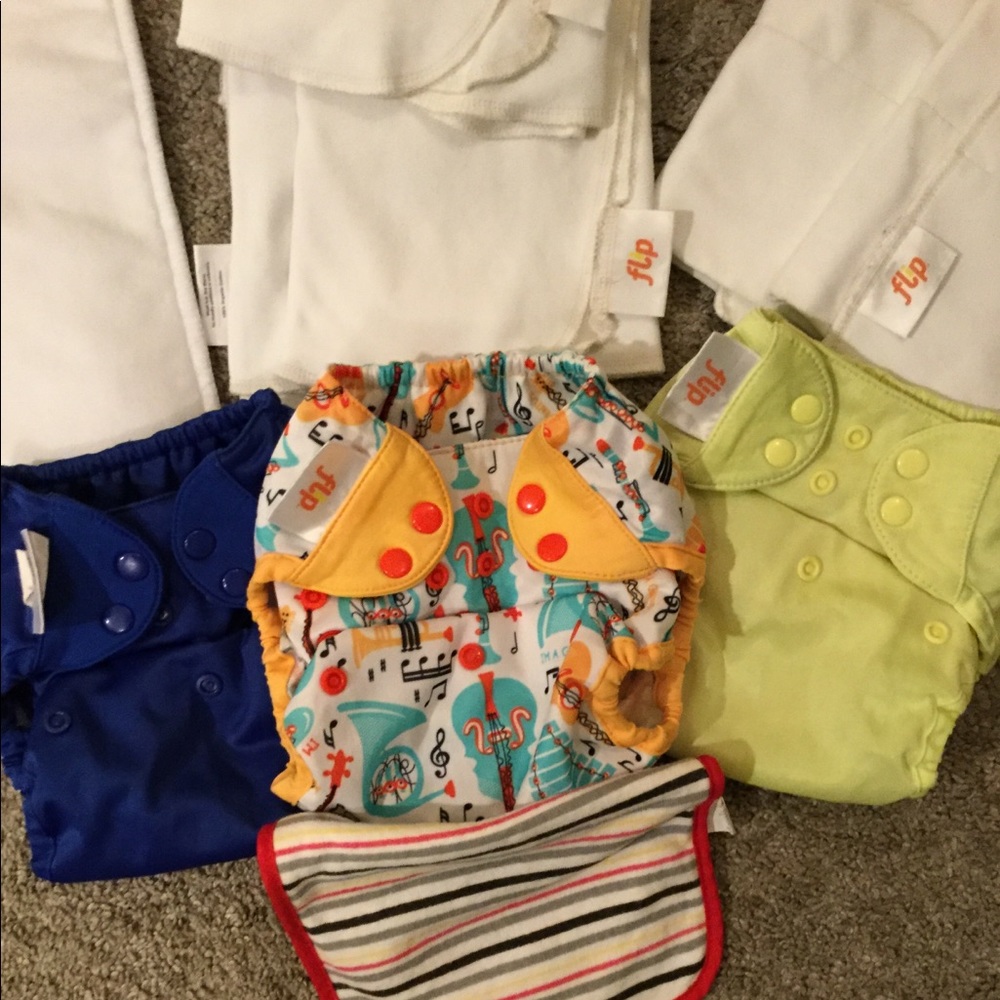 1 Set of 3 Flip Cloth Diapers